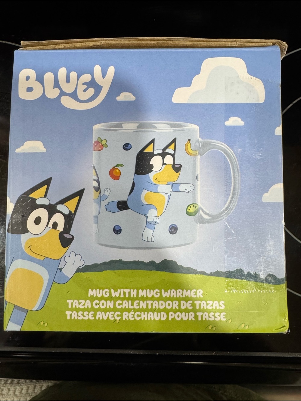 Bluey Ceramic Mug with Mug Warmer - Blue Character Design